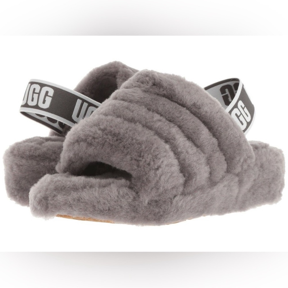 Ugg Fluff Yeah Slide In Charcoal Size 8 - image 2